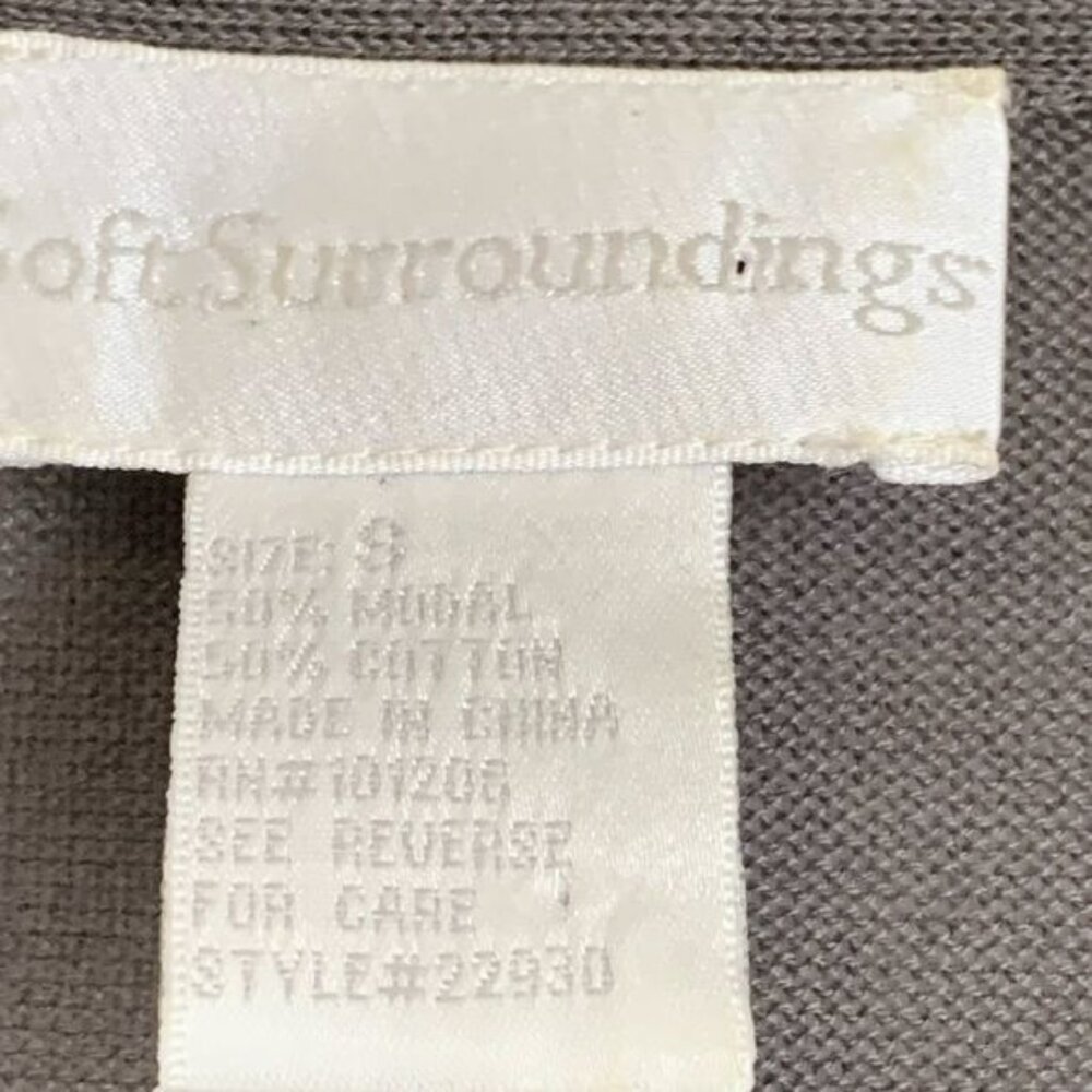 Soft Surroundings Women’s Gray Everyday Cardigan Small Minimalist Lightweight - Picture 6 of 8